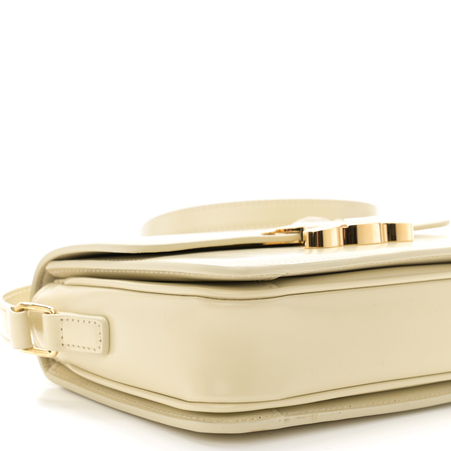 Celine Shiny Calfskin Teen Triomphe Limestone 9 of 10