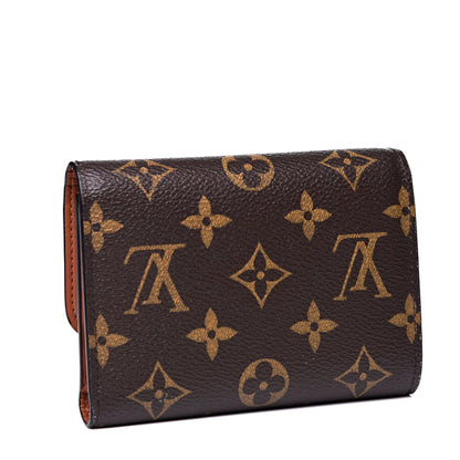 Louis Vuitton Monogram Flower Lock Compact Wallet Caramel 2 of 10