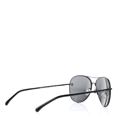 Chanel Metal Aviator CC Sunglasses 4189 T-Q Black 4 of 4