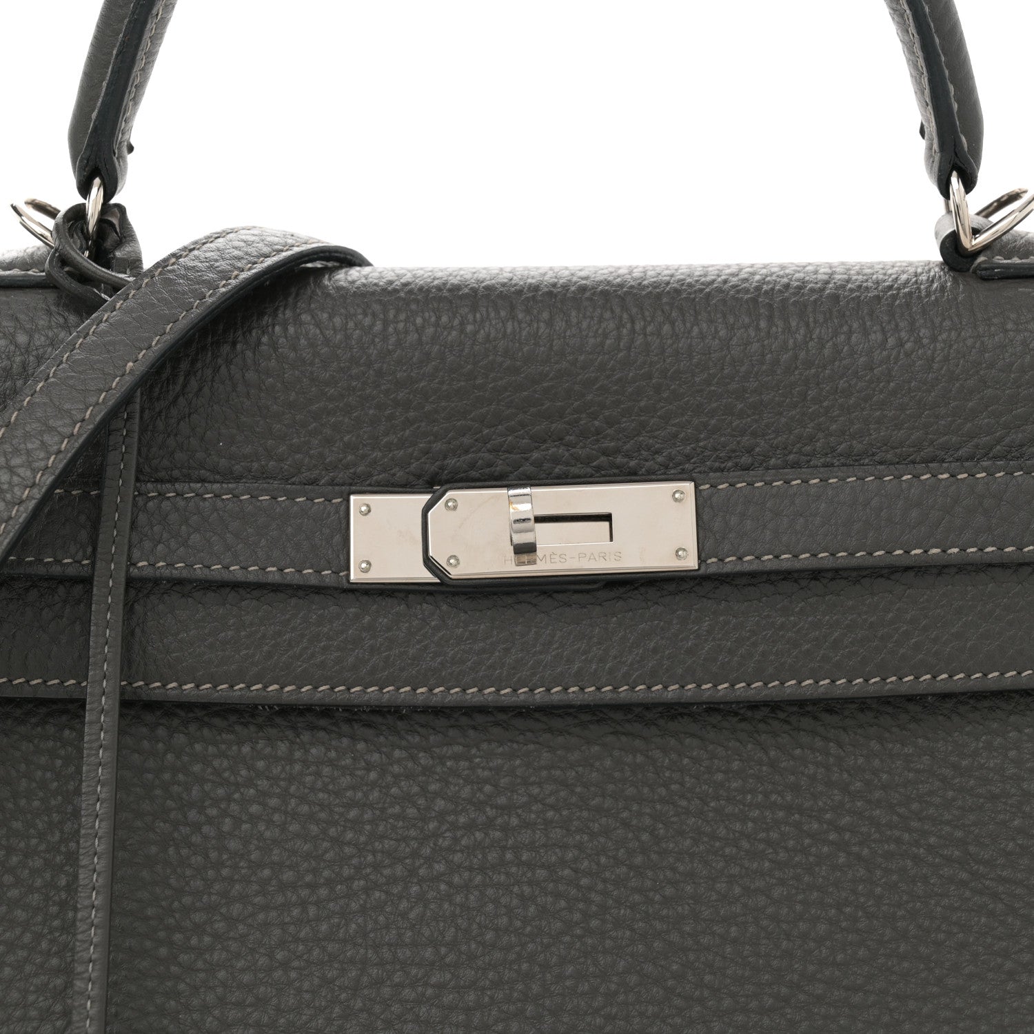 Hermes Taurillon Clemence Kelly Retourne 35 Graphite 8 of 13