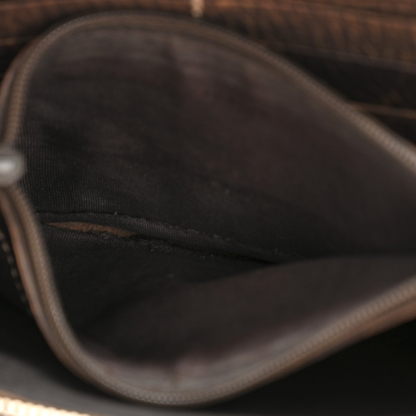 Monogram Calfskin Bamboo Tassel Zip Around Wallet Beige Ebony Chocolate