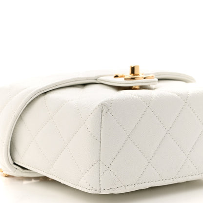 Chanel Caviar Quilted Handy Box Vanity Case White 9 of 10