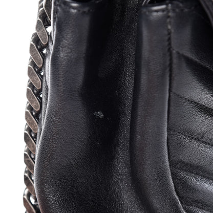 Saint Laurent Sheepskin Matelasse Chevron Monogram Large College Satchel Black 23 of 23