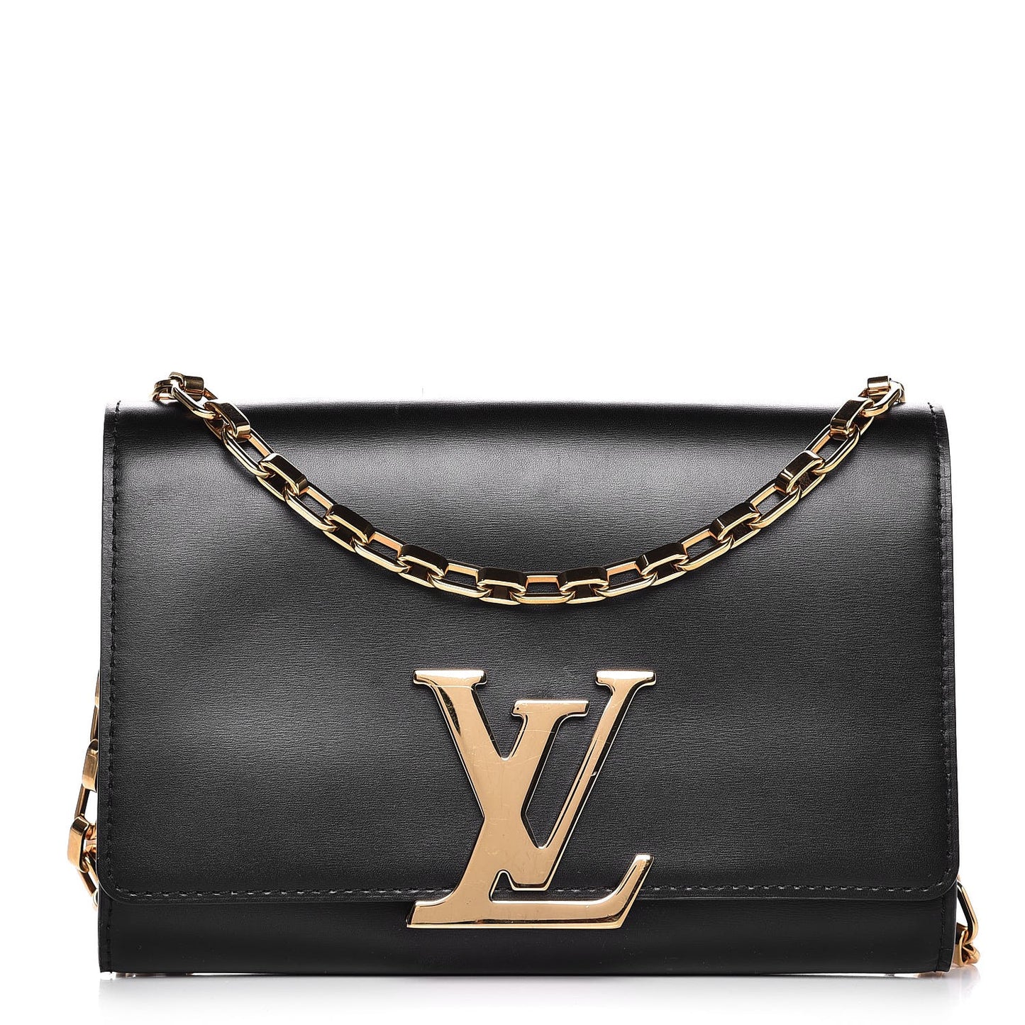 Calfskin Chain Louise GM Black