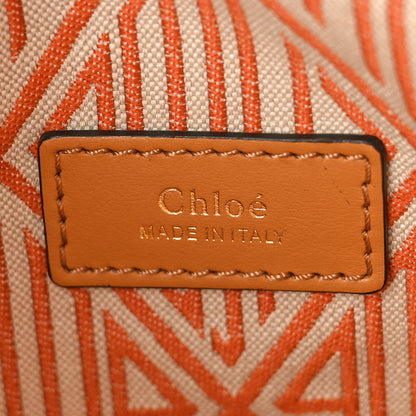 Chloe Calfskin Crocodile Embossed Small Daria Autumnal Brown 6 of 10