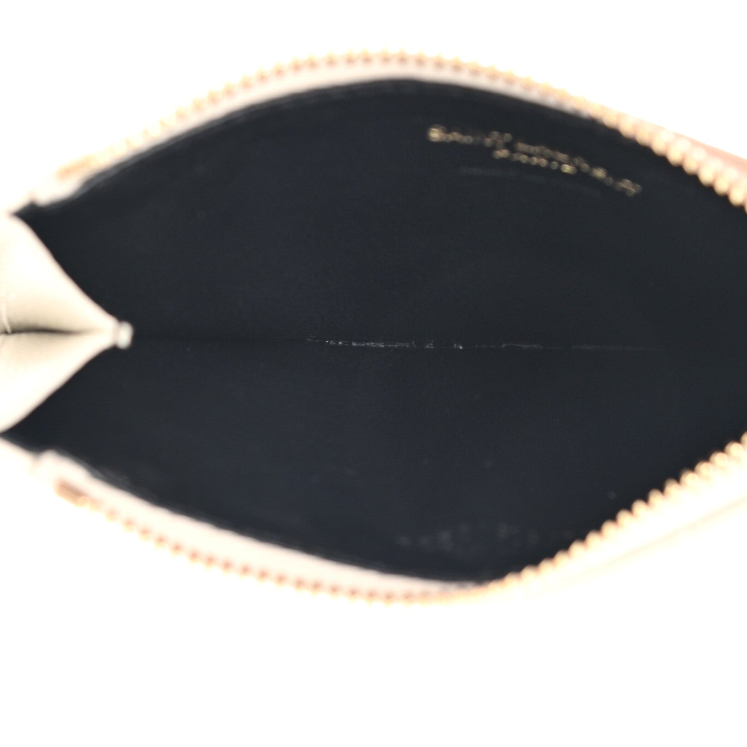Saint Laurent Grain De Poudre Matelasse Chevron Monogram Fragments Zippered Card Case Crema Soft 5 of 8