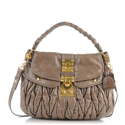 Miu Miu Nappa Matelasse Coffer Hobo Fumo 1 of 8