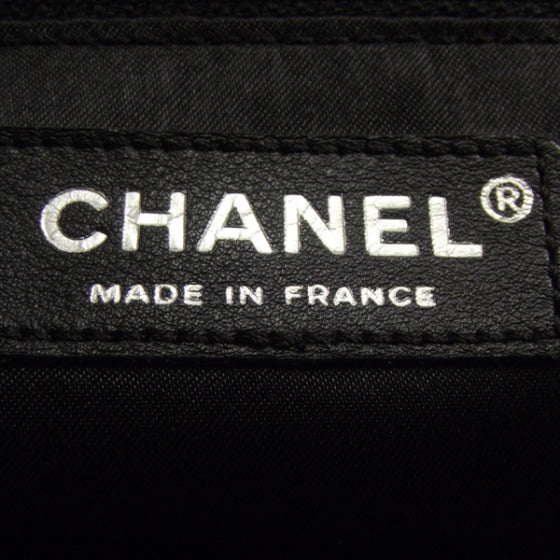 Aged Calfskin Perforated Expandable Tote Black