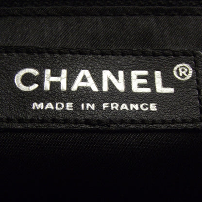 Chanel Aged Calfskin Perforated Expandable Tote Black 6 of 10