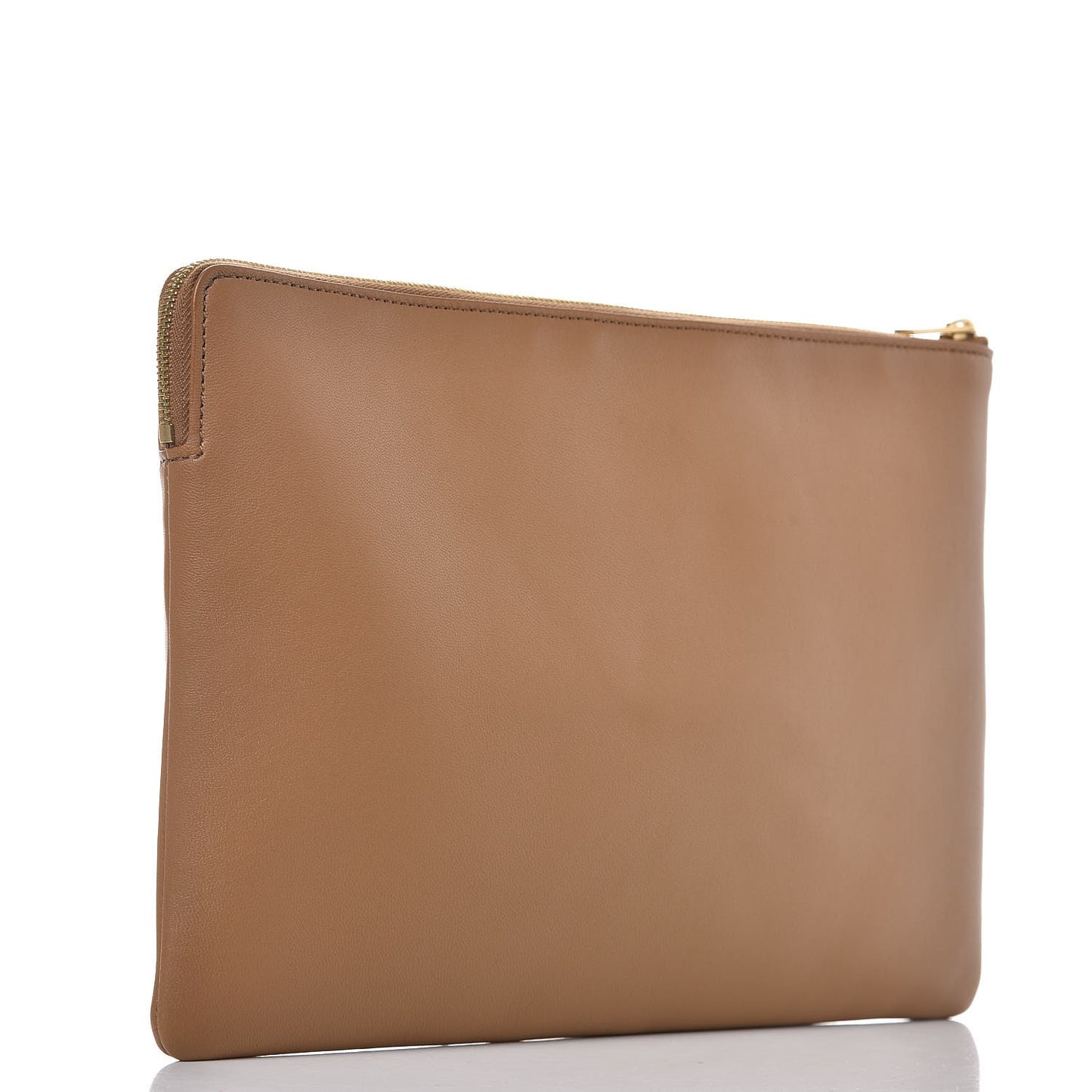 Lambskin Zip Pouch Tan