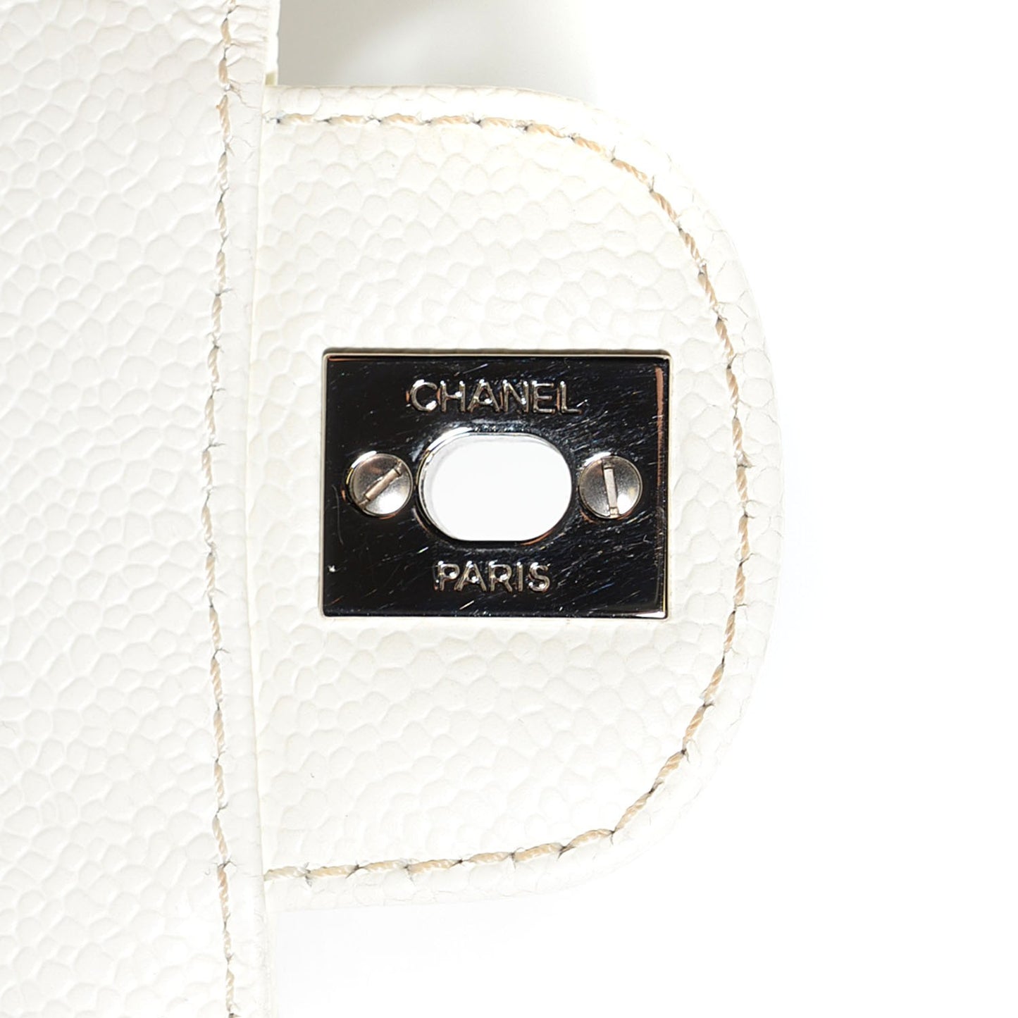 Caviar Quilted East West Flap White