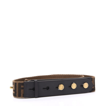 Fendi Ribbon Vitello Century FF 1974 Flat Studded Strap You Fango Marrone Ebano 2 of 6