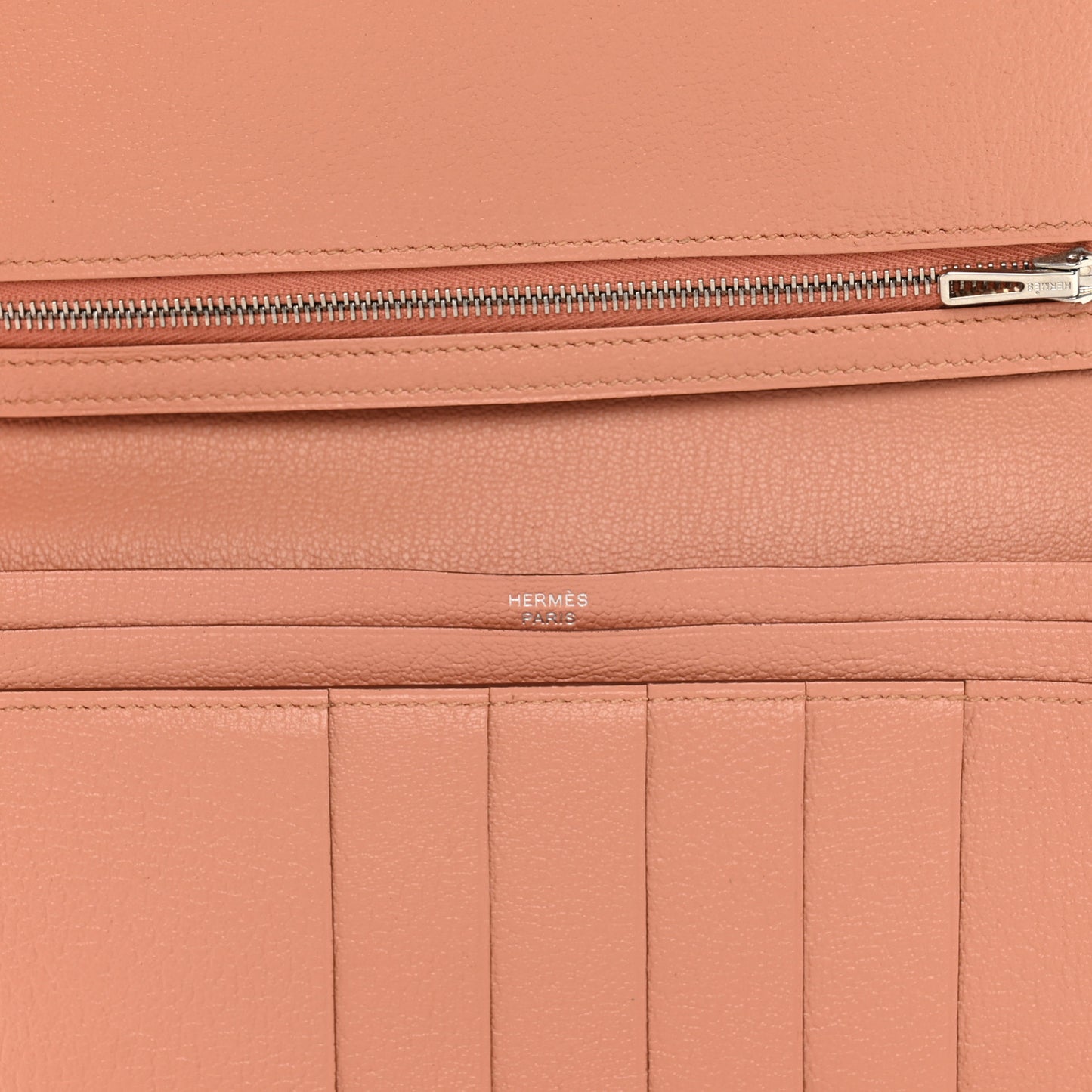 Ostrich Bearn Gusset Wallet Terre Cuite