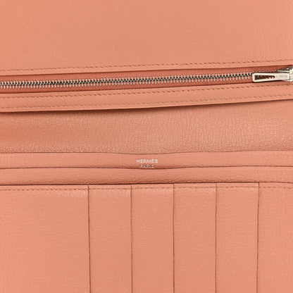 Hermes Ostrich Bearn Gusset Wallet Terre Cuite 5 of 9