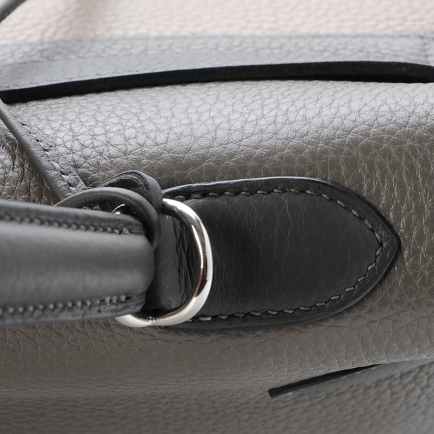 Hermes Togo Horseshoe Tri Color Kelly Retourne 40 Etain Gris Tourterelle Graphite 40 of 41
