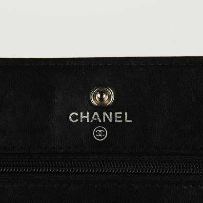 Chanel Lambskin Quilted Wallet On Chain WOC Black 9 of 14