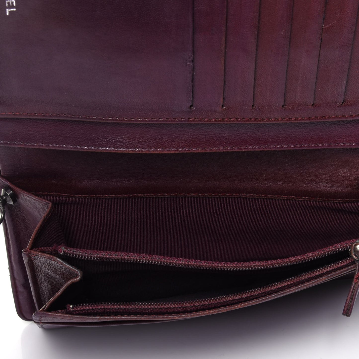 Lambskin Quilted Yen Wallet Black