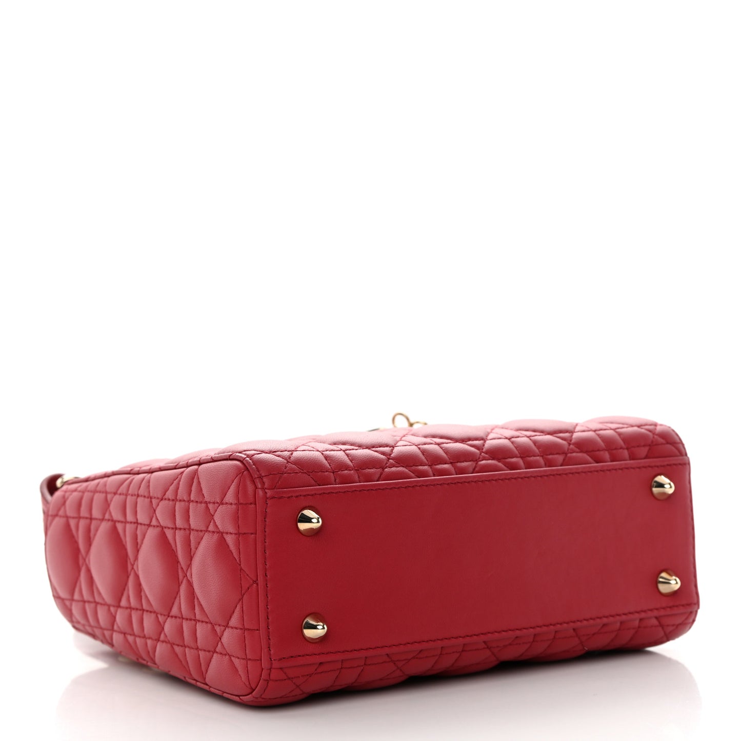 Lambskin Cannage Small My ABCDior Lady Dior Red