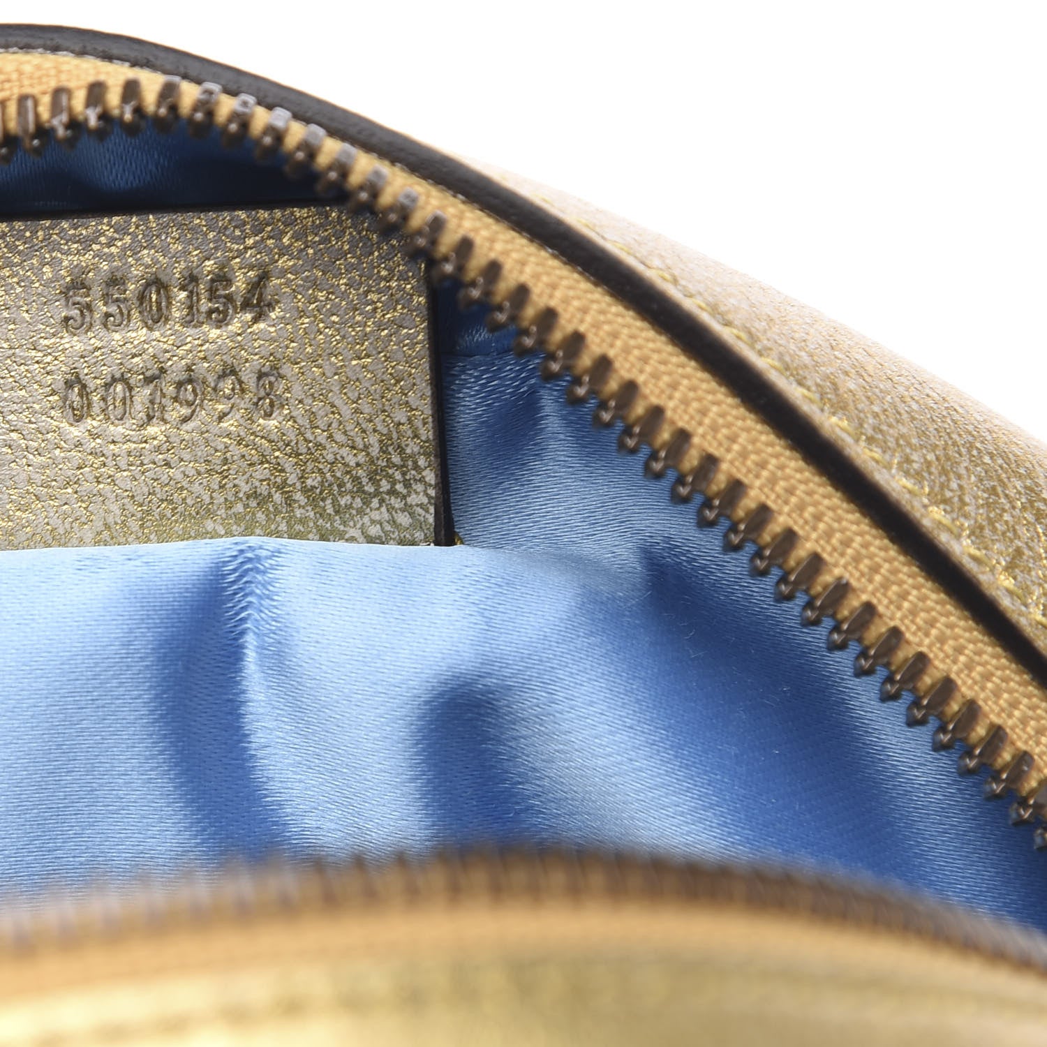 Gucci Metallic Calfskin Matelasse Mini GG Marmont Round Shoulder Bag Gold Pink 7 of 10