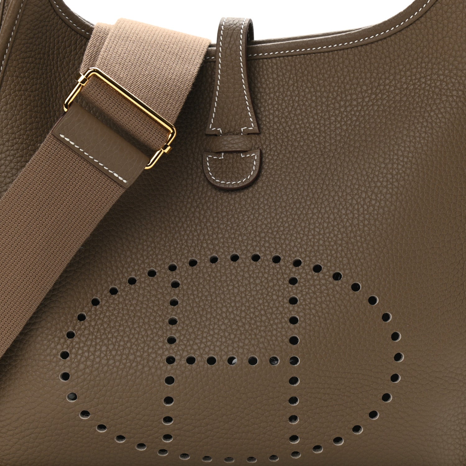 Hermes Taurillon Clemence Evelyne III PM Etoupe 8 of 10