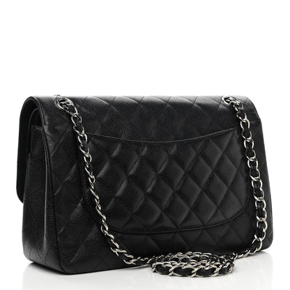 Chanel Caviar Quilted Jumbo Double Flap Black 3 of 14
