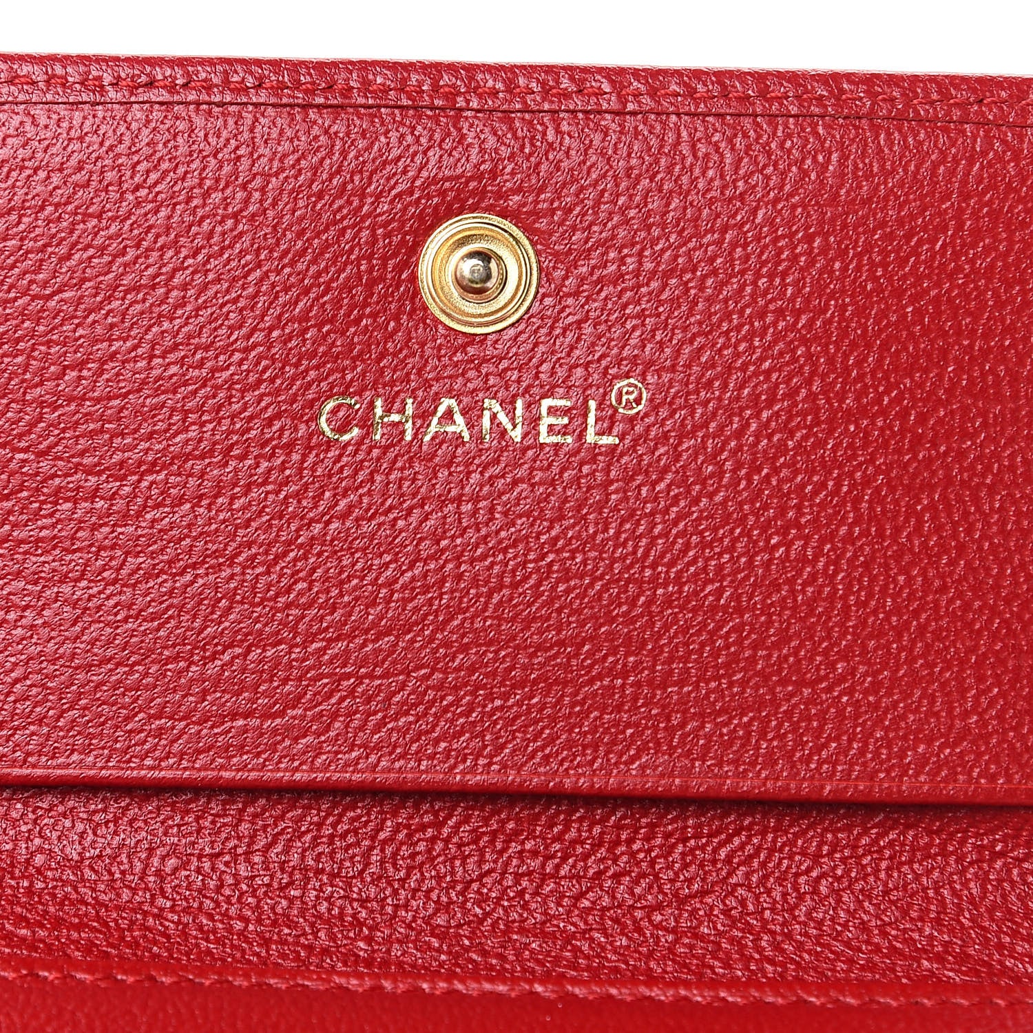 Chanel Goatskin Compact Double Sided Wallet Red 6 of 9