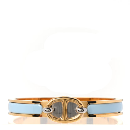 Hermes Enamel Mini Clic Chaine d'Ancre Bracelet PM Bleu Ciel 1 of 5