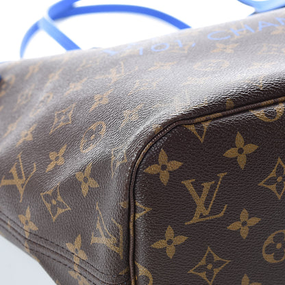 Louis Vuitton Monogram Articles de Voyage Ikat Neverfull MM Grand Blue 11 of 14