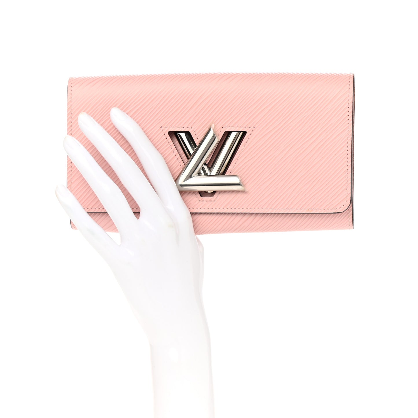 Epi Twist Wallet Rose Ballerine