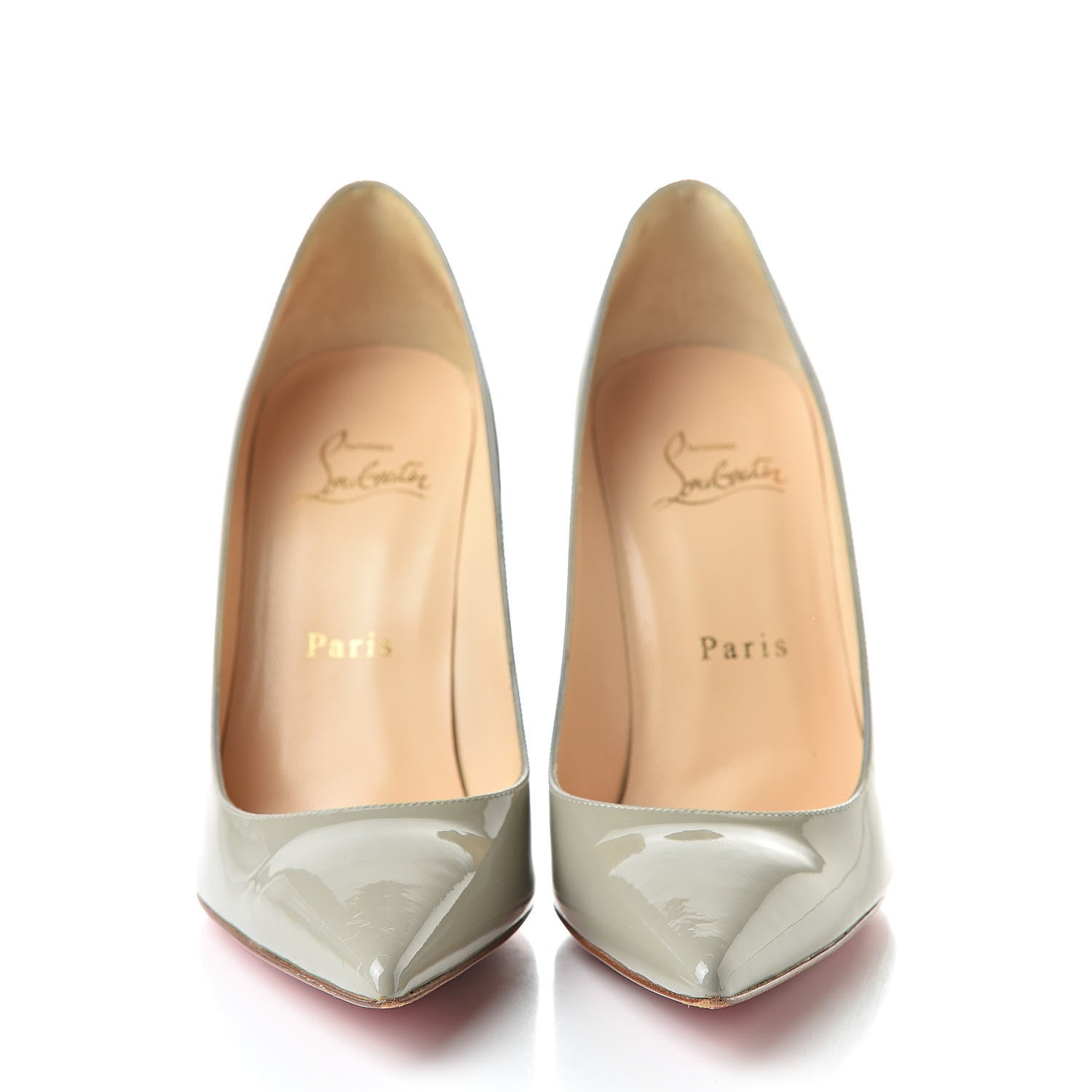 Christian Louboutin Patent Decollete 554 100 Pumps 36.5 Gris 2 of 14