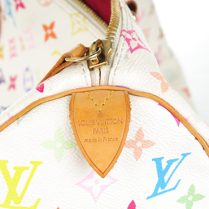 Louis Vuitton Monogram Multicolor Keepall 45 White 6 of 12