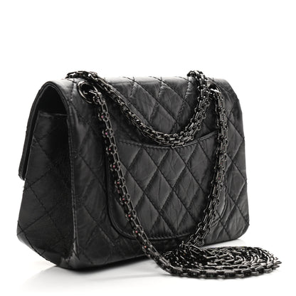 Chanel Aged Calfskin Quilted 2.55 Reissue Mini Flap So Black 3 of 10