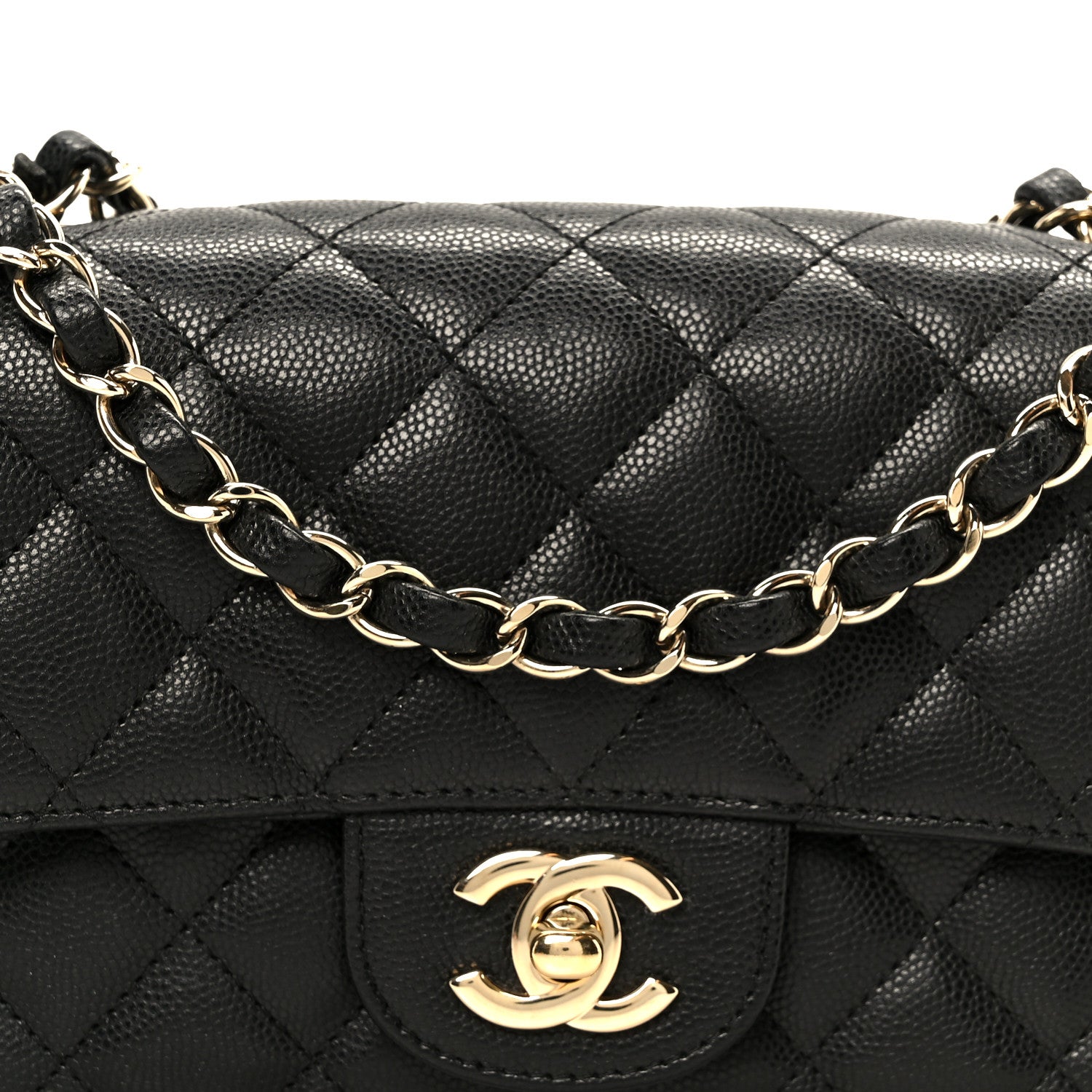 Chanel Caviar Quilted Mini Rectangular Flap Black 9 of 12
