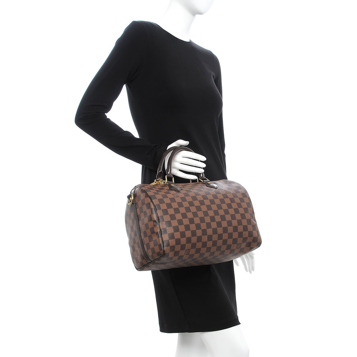 Louis Vuitton Damier Ebene Speedy Bandouliere 30 3 of 12