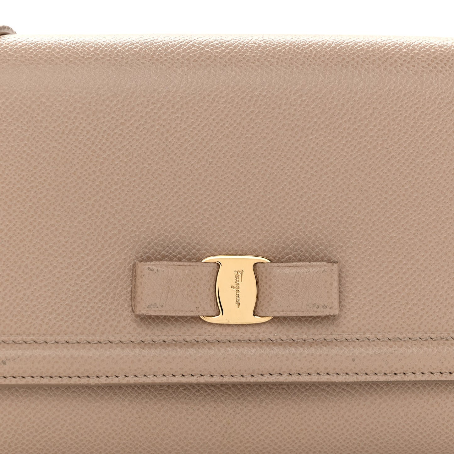 Hammered Calfskin Vara Bow Minibag Beige