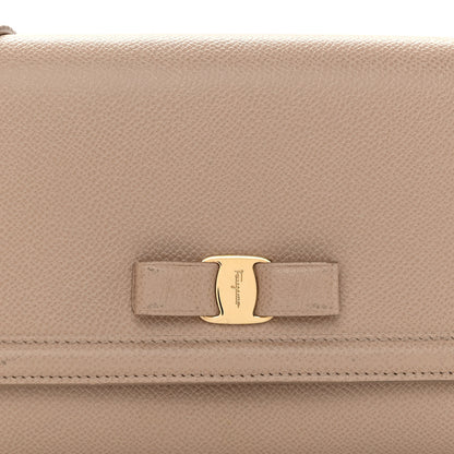 Salvatore Ferragamo Hammered Calfskin Vara Bow Minibag Beige 7 of 10