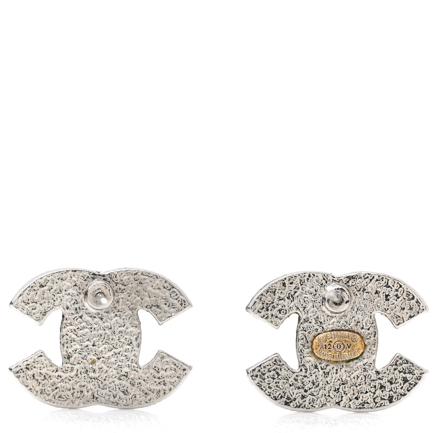Crystal Mini CC Earrings Silver