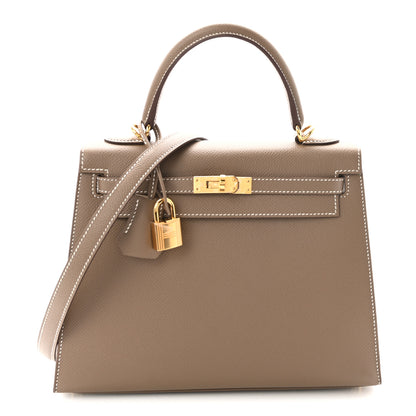 Hermes Epsom Kelly Sellier 25 Etoupe 1 of 10