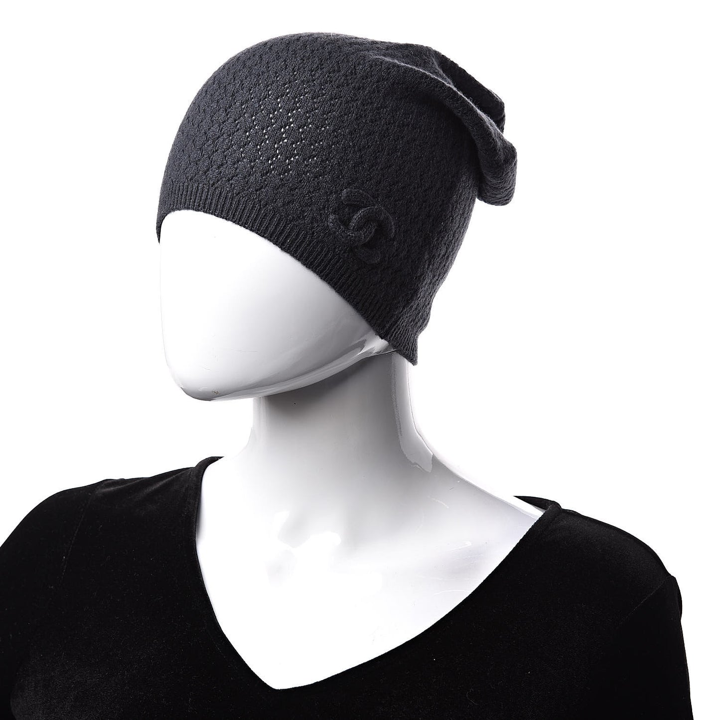 Cashmere CC Beanie Hat Dark Grey