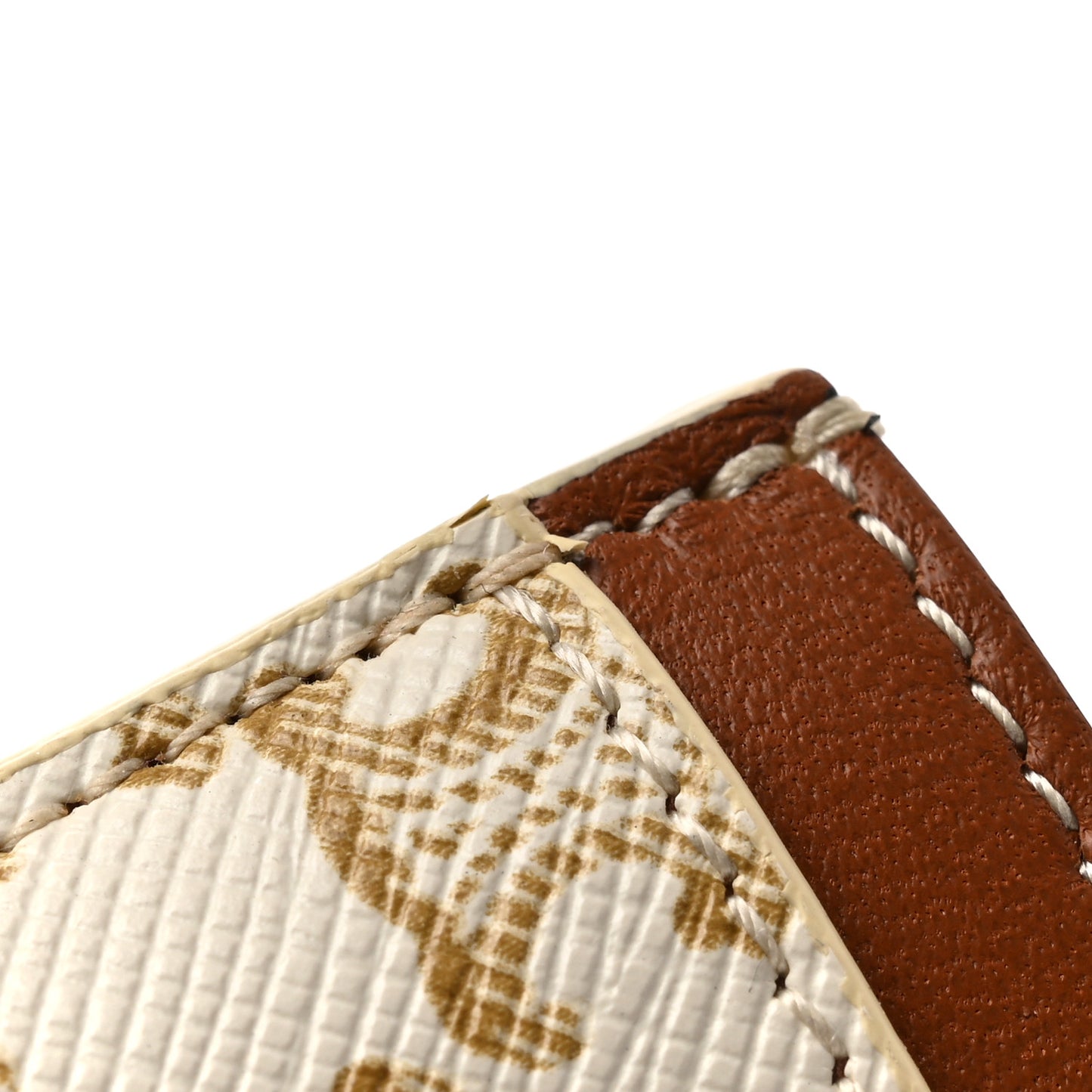 Triomphe Canvas Card Holder White