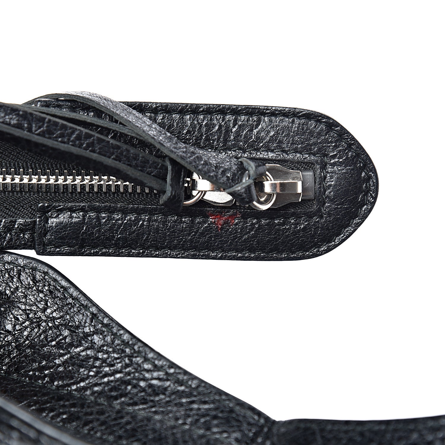 Balenciaga Agneau Classic Silver Hardware City Logo Strap Black White 10 of 12