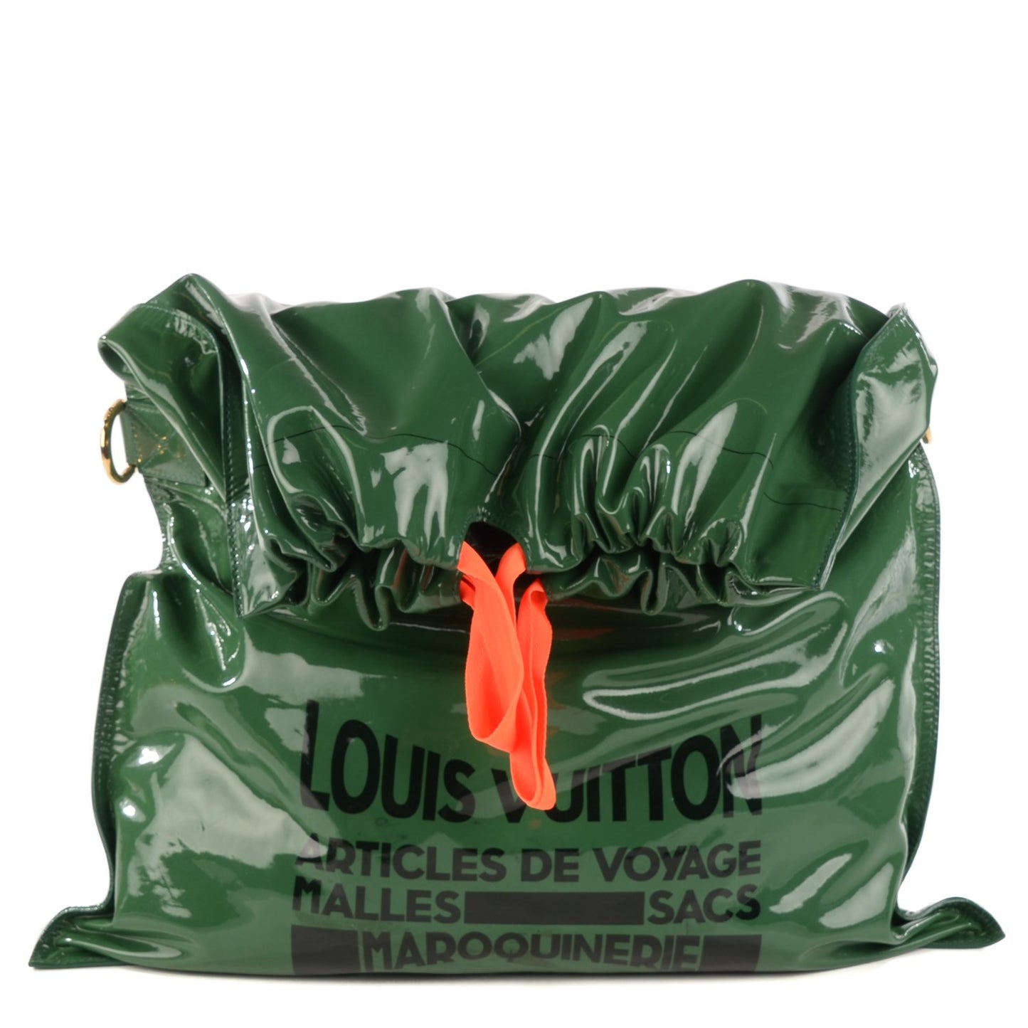 Patent Lambskin Raindrop Besace Emeraude
