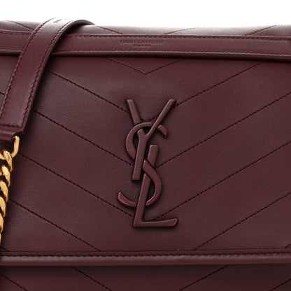 Saint Laurent Lambskin Matelasse Monogram Medium Niki Chain Satchel Rouge Legion 9 of 13