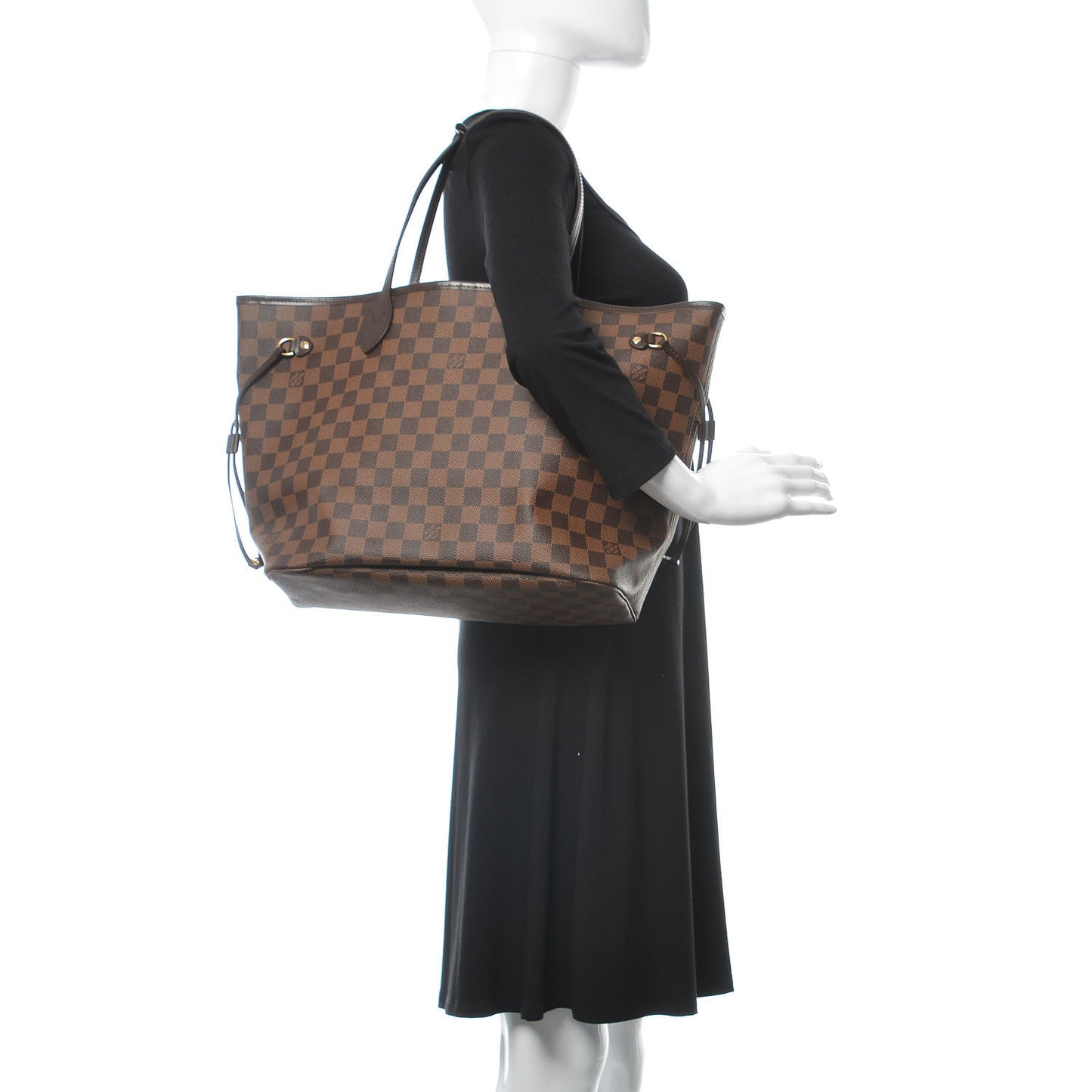 Damier Ebene Neo Neverfull MM Rose Ballerine