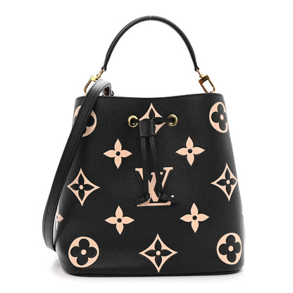 Louis Vuitton Empreinte Monogram Giant Neonoe MM Black Beige 3 of 10