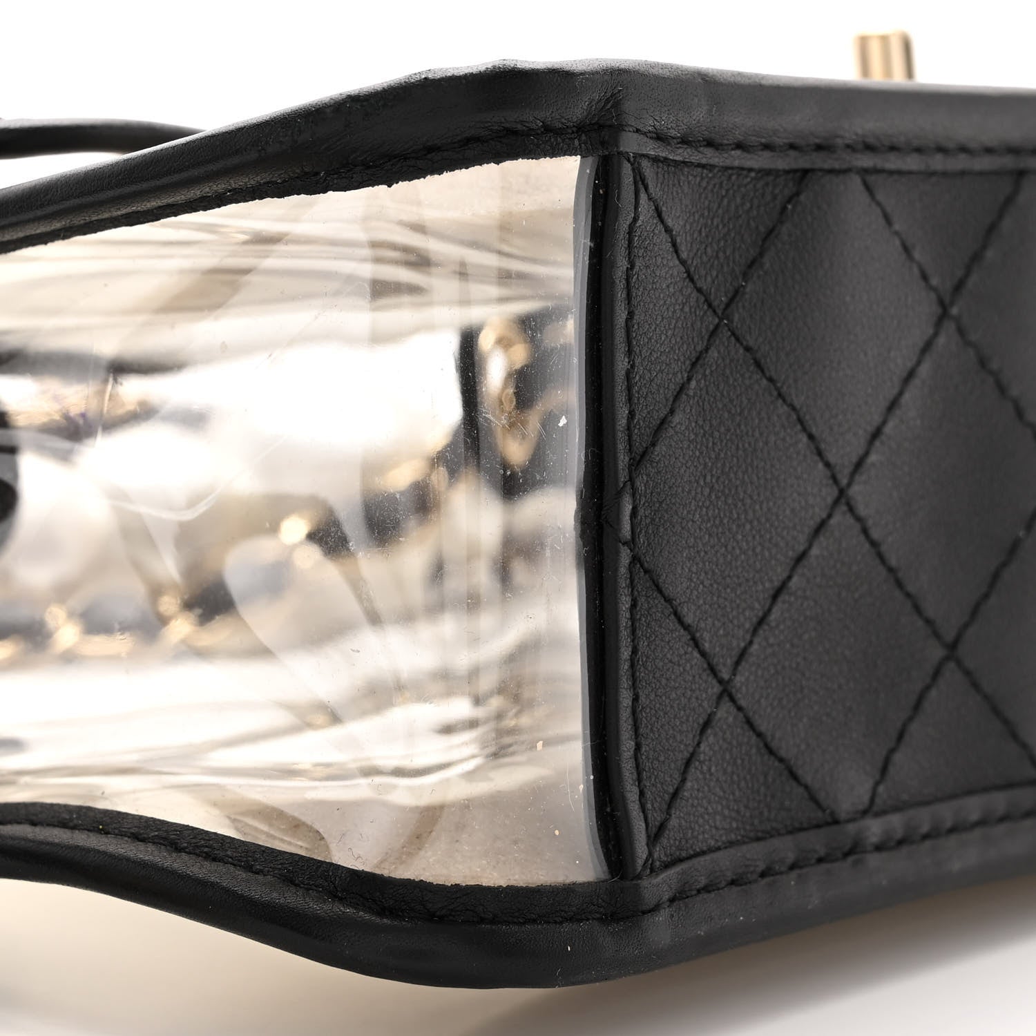 Chanel Lambskin PVC Sand By The Sea Flap With Pearl Strap Black 9 of 11