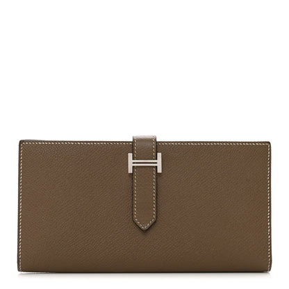 Hermes Epsom Bearn Gusset Wallet Etoupe 1 of 9