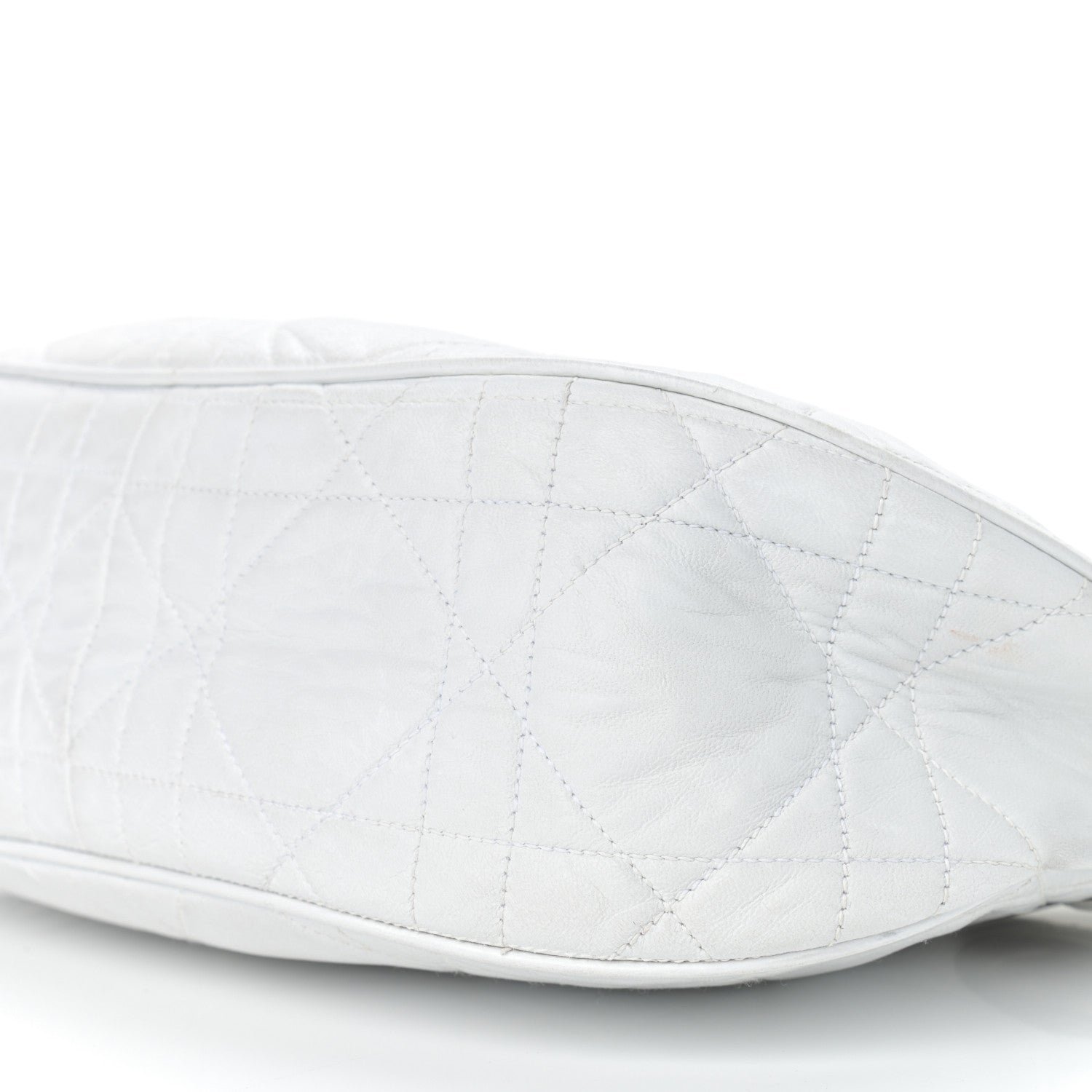 Christian Dior Lambskin Cannage Small Hobo White 10 of 18