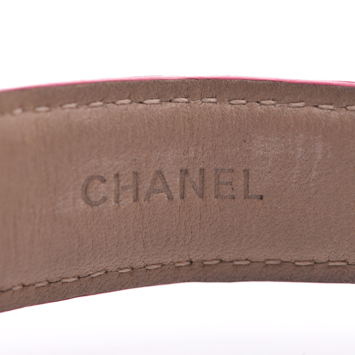 Chanel Stainless Steel Alligator Diamond 23mm Mademoiselle Quartz Watch Pink 8 of 8
