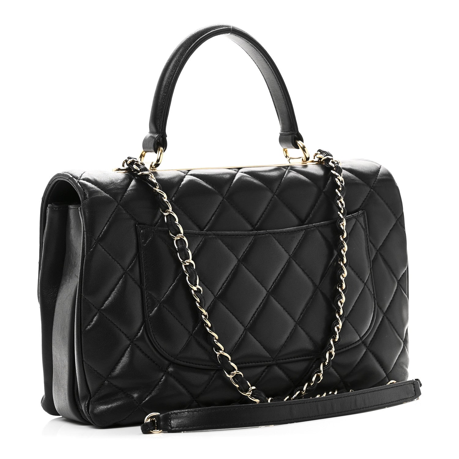 Chanel Lambskin Quilted Medium Trendy CC Flap Dual Handle Bag Black 3 of 11
